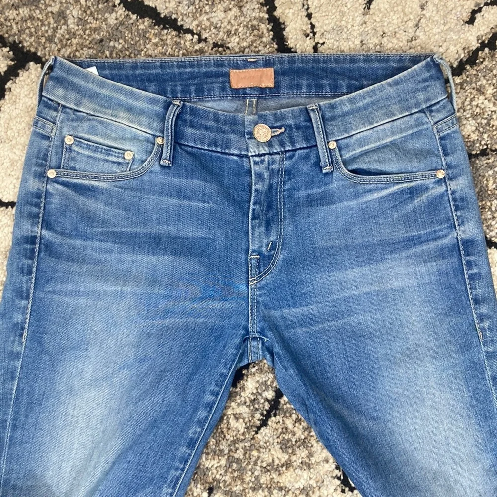 🍄 Mother Looker Zip Fray Wash Home Sweet Home Jeans - Picture 4 of 15